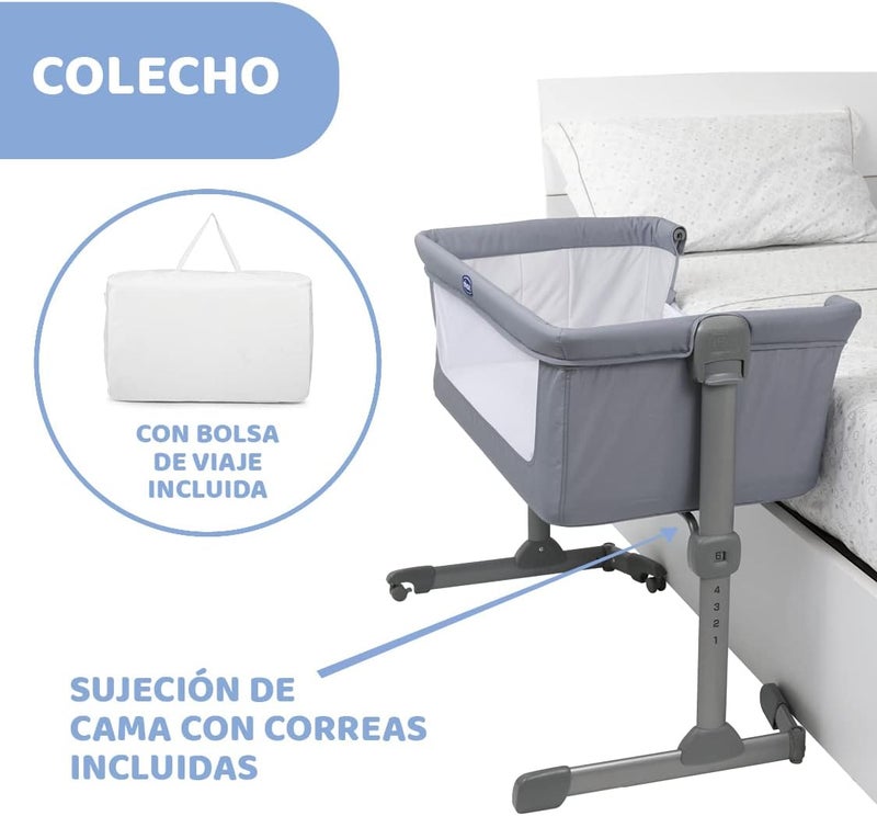 Chicco Next2Me Essential Co-sleeping Crib 0-6m, Stone Re_Lux - Image 2